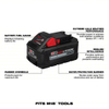 MILWAUKEE 48-11-1880 Battery: Milwaukee®, M18™ REDLITHIUM™, Li-ion, 1 Batteries Included, 8 Ah, HIGH OUTPUT™ XC