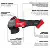 MILWAUKEE 2880-20 Grinder Paddle Switch: 4 1/2 in_5 in Wheel Dia, Paddle, without Lock-On, Brushless Motor, 18V DC