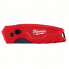 MILWAUKEE 48-22-1503 Folding Utility Knife: Bi-Metal, Metal, 2 Blades Included, Includes Pocket Clip