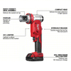 MILWAUKEE 2677-23 Knockout Tool Kit: 18V DC, 4 in Punching Capacity (Steel), For 14 Ga Max. Steel Thick