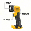 DEWALT Cordless Flashlight: 20V MAX, Bare Tool, 110 lm Max., 1 Modes, Hang Hook, Bare Tool