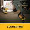 DEWALT Cordless Flashlight: 20V MAX, Bare Tool, 1,500 lm Max., 2 Modes, Hang Hook, Bare Tool