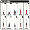 MILWAUKEE 48-22-2710 Combination Screwdriver Set (10-Piece)