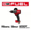 MILWAUKEE Cordless Hammer Drill: 18V, Compact Premium, 1/2 in Chuck, Keyless, (1) Bare Tool, 2