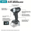 MAKITA XDT18ZB Cordless Drill: 18V DC, Subcompact, 1/4 in Chuck, 3,000 RPM Max., 1,240 in-lb Max Torque