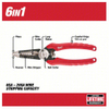 MILWAUKEE 48-22-3079 Wire Stripper: 18 AWG to 8 AWG, 7 3/4 in Overall Lg, Rounded Edge Blade, Screw Shear, Steel