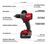 M18 FUEL 18V Lithium-Ion Brushless Cordless 1/2 in. Hammer Drill Driver Kit with Two 5.0 Ah Batteries and Hard Case