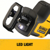 Reciprocating Saw: 5/8 in Stroke Lg, 2,800 Max. Strokes per Minute, Straight, Brushless Motor, 20 V