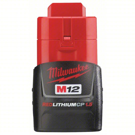 MILWAUKEE 48-11-2401 Battery: Milwaukee®, M12™ REDLITHIUM™, Li-ion, 1 Batteries Included, 1.5 Ah, CP, (1) Battery