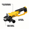 Angle Grinder: 4 1/2 in Wheel Dia, Trigger, without Lock-On, Lock-Off Switch, (1) Bare Tool, 20V DC