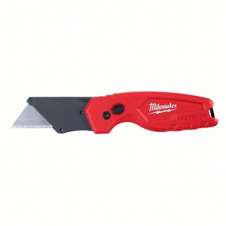 MILWAUKEE 48-22-1503 Folding Utility Knife: Bi-Metal, Metal, 2 Blades Included, Includes Pocket Clip
