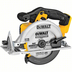 DEWALT DCS391B Circular Saw: 6 1/2 in Blade Dia., Left, 2 1/4 in Max. Cutting Dp @ 0 Deg., 0° Bevel Angle - Min