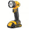 DEWALT DCL040 Cordless Flashlight: 20V MAX, Bare Tool, 110 lm Max., 1 Modes, Hang Hook, Bare Tool