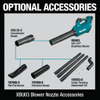 MAKITA XBU03Z Battery-Powered Handheld Leaf Blower: LXT®, 459 cfm Max. Air Flow, 116 mph Max. Air Speed