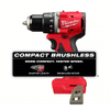 MILWAUKEE 3601-20 Drill/Driver: 18V DC, Compact, 1/2 in Chuck, 1,700 RPM Max., 550 in-lb Max Torque