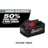 MILWAUKEE 48-11-1880 Battery: Milwaukee®, M18™ REDLITHIUM™, Li-ion, 1 Batteries Included, 8 Ah, HIGH OUTPUT™ XC