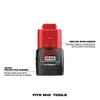 MILWAUKEE 48-11-2411 Battery: Milwaukee®, M12™ REDLITHIUM™, Li-ion, 2 Batteries Included, 1.5 Ah, Compact, 2 PK