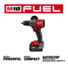 MILWAUKEE 2904-22 M18 FUEL 18V Lithium-Ion Brushless Cordless 1/2 In. Hammer Drill Driver Kit with Two 5.0 Ah Batteries And Hard Case