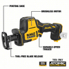 Reciprocating Saw: 5/8 in Stroke Lg, 2,800 Max. Strokes per Minute, Straight, Brushless Motor, 20 V